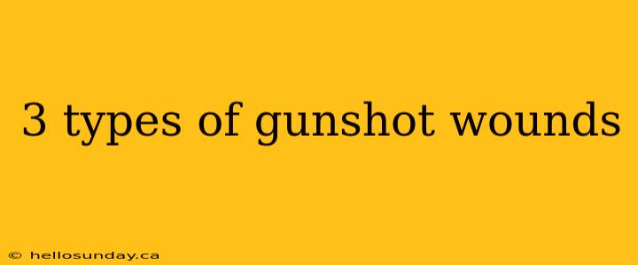 3 types of gunshot wounds